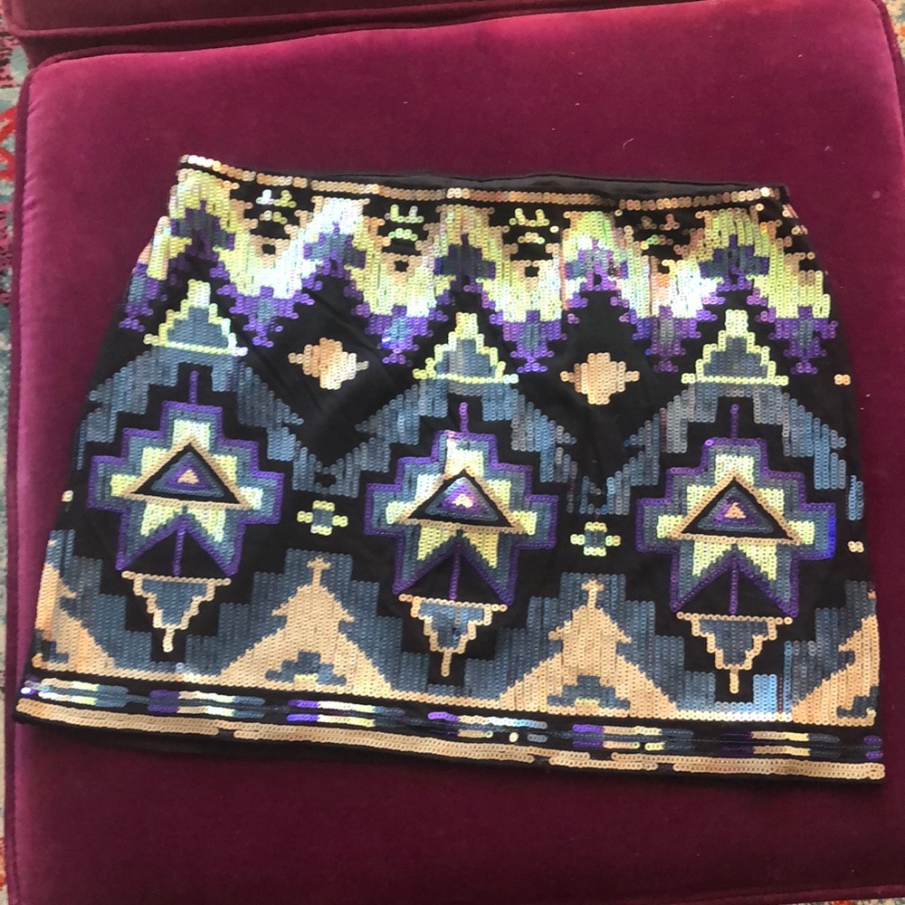 Aztec Sequin Skirt